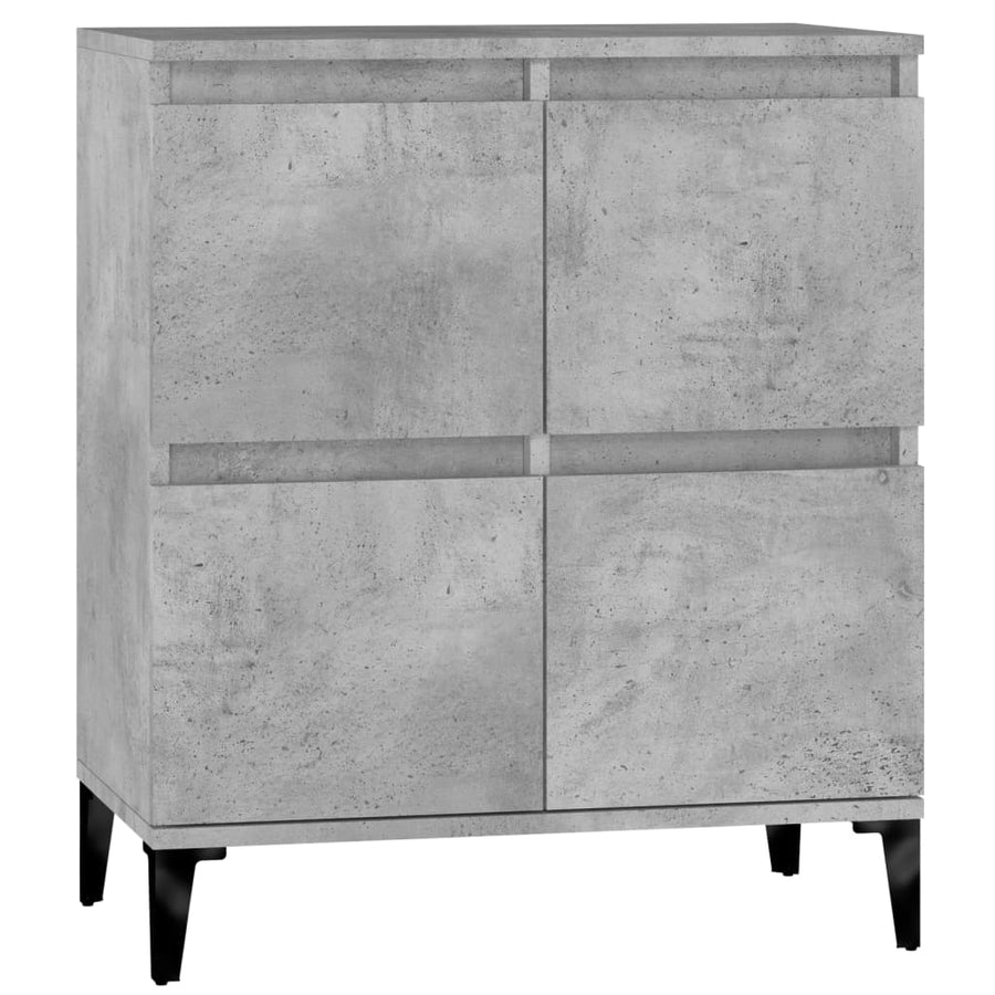 Dressoir 60X35X70 Cm Bewerkt Hout Betongrijs
