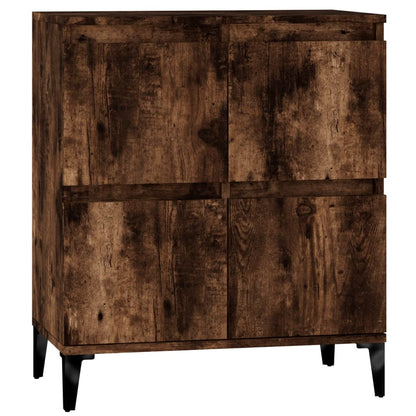 Dressoir 60X35X70 Cm Bewerkt Hout Gerookt Eikenkleurig
