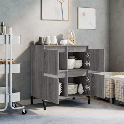 Dressoir 60X30X75 Cm Bewerkt Hout Grijs Sonoma Eikenkleurig