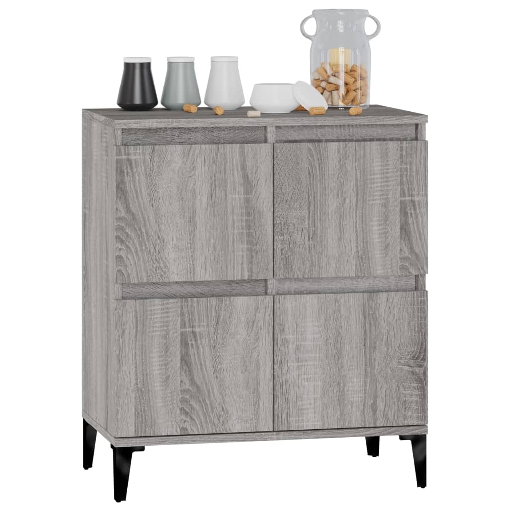 Dressoir 60X30X75 Cm Bewerkt Hout Grijs Sonoma Eikenkleurig