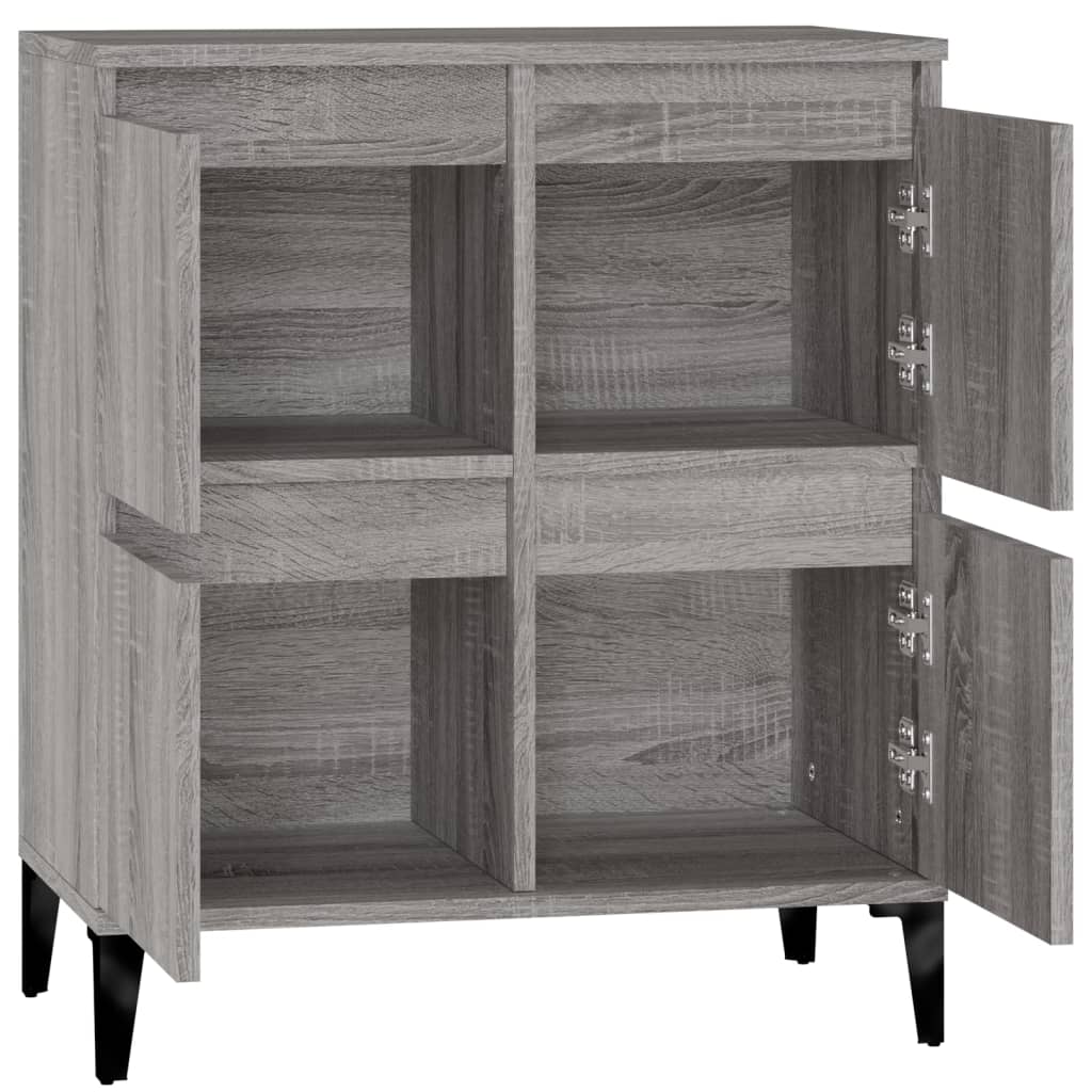 Dressoir 60X30X75 Cm Bewerkt Hout Grijs Sonoma Eikenkleurig