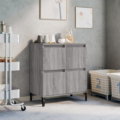 Dressoir 60X30X75 Cm Bewerkt Hout Grijs Sonoma Eikenkleurig