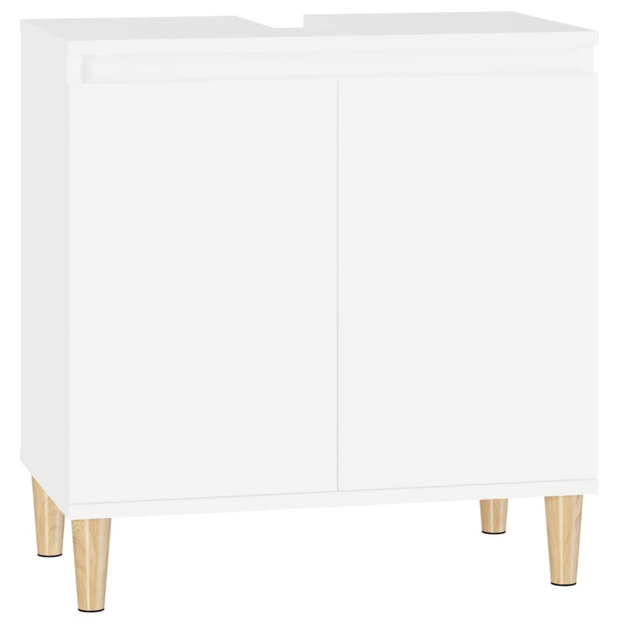 Wastafelkast 58X33X60 Cm Bewerkt Hout Wit