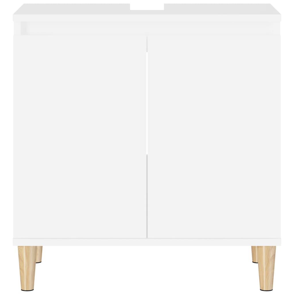 Wastafelkast 58X33X60 Cm Bewerkt Hout Wit