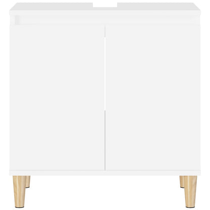 Wastafelkast 58X33X60 Cm Bewerkt Hout Wit
