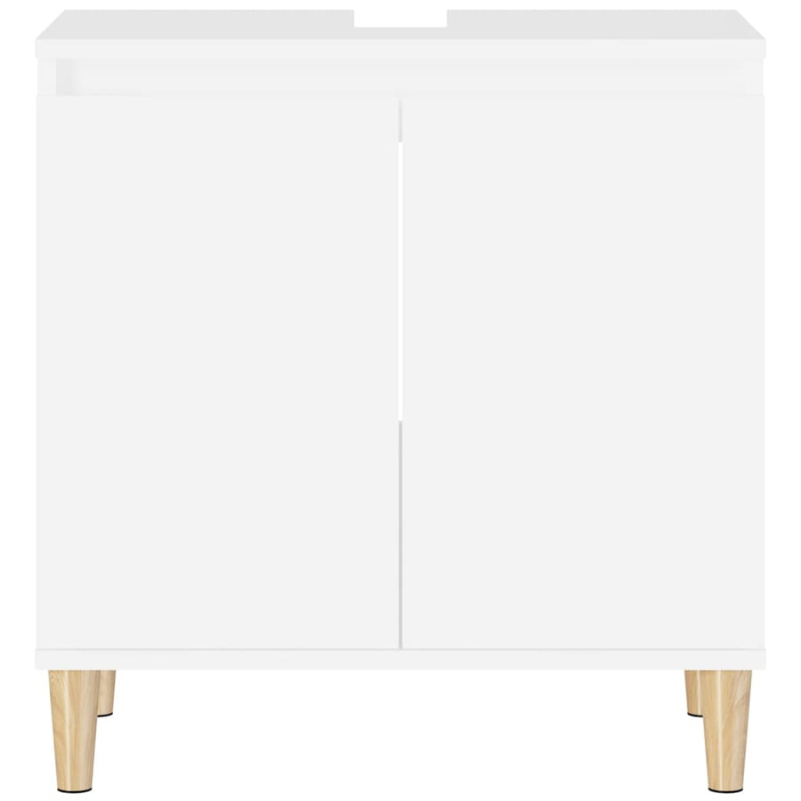 Wastafelkast 58X33X60 Cm Bewerkt Hout Wit