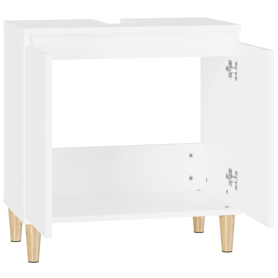 Wastafelkast 58X33X60 Cm Bewerkt Hout Wit