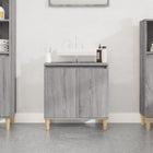 Bathroom cabinet 58x33x60 cm engineered wood grey Sonoma oak effect