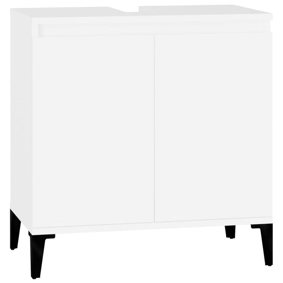 Wastafelkast 58X33X60 Cm Bewerkt Hout Wit