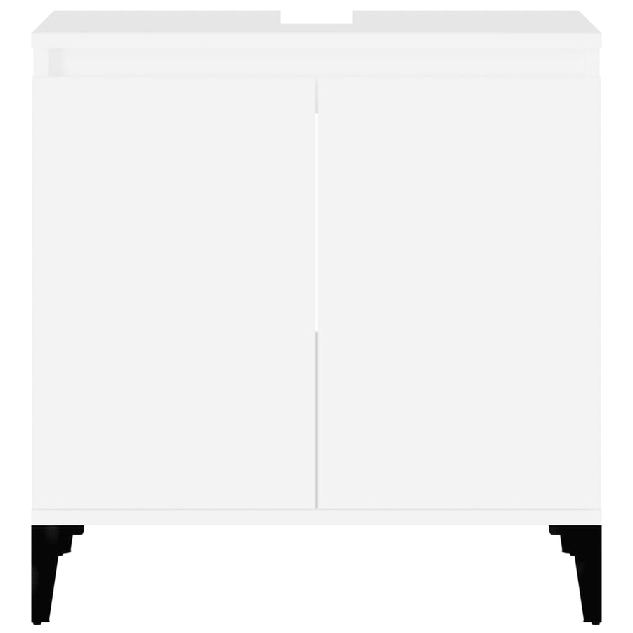 Wastafelkast 58X33X60 Cm Bewerkt Hout Wit