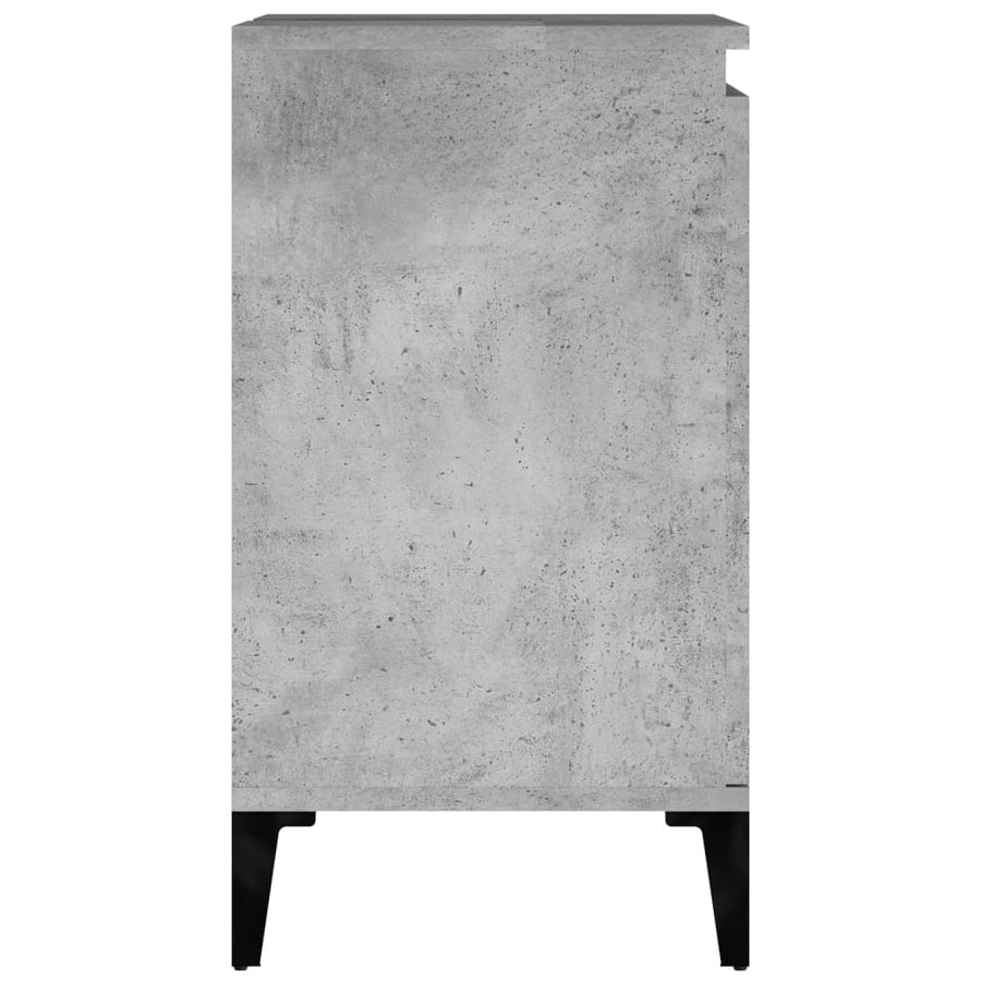 Wastafelkast 58X33X60 Cm Bewerkt Hout Betongrijs