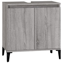 Wastafelkast 58X33X60 Cm Bewerkt Hout Eikenkleurig Grijs sonoma