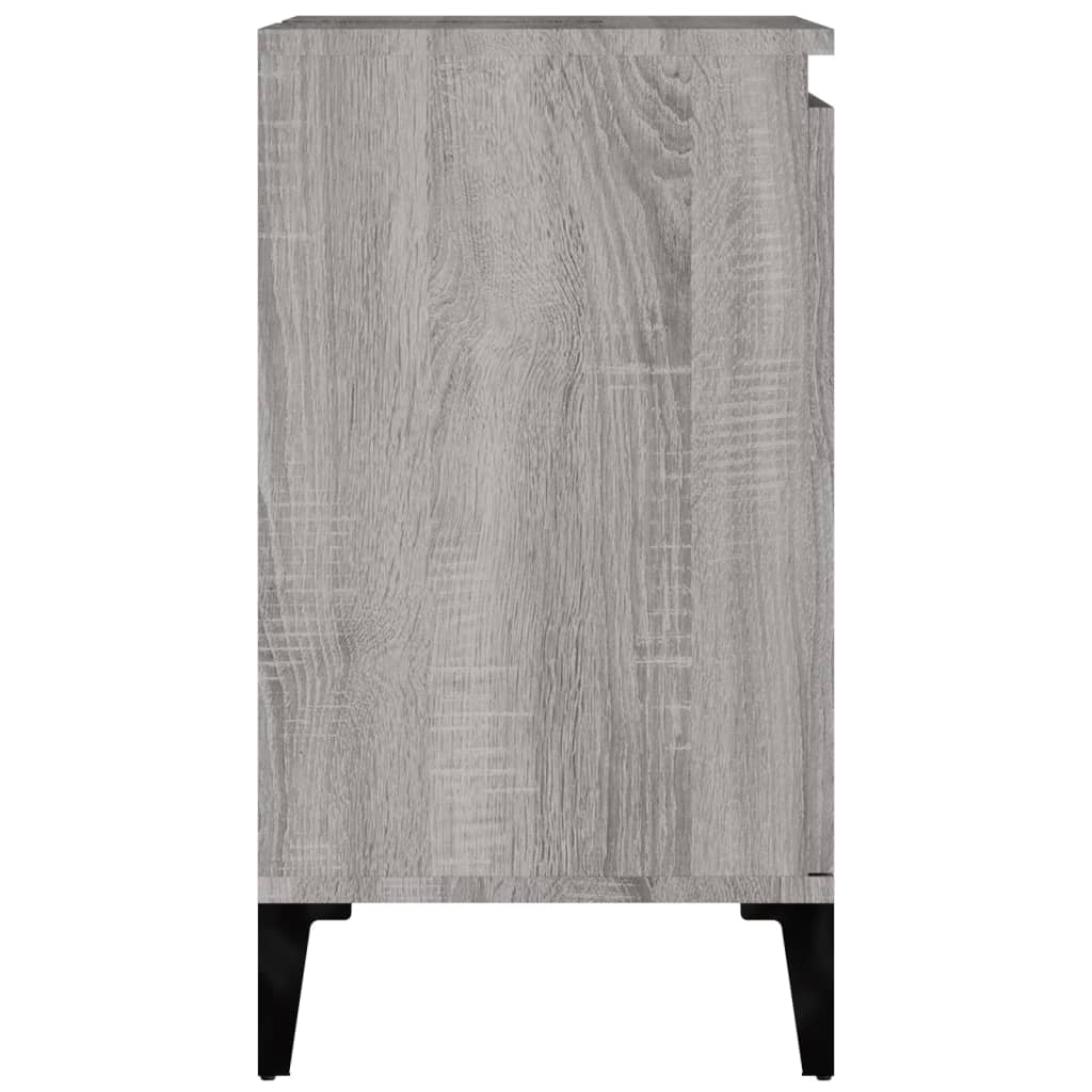 Wastafelkast 58X33X60 Cm Bewerkt Hout Eikenkleurig Grijs sonoma
