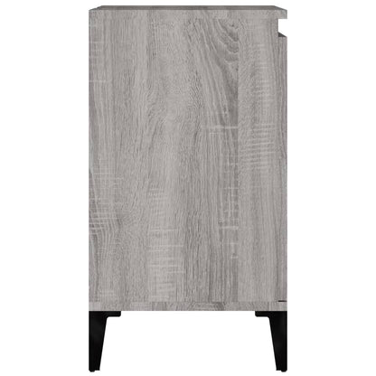 Wastafelkast 58X33X60 Cm Bewerkt Hout Eikenkleurig Grijs sonoma