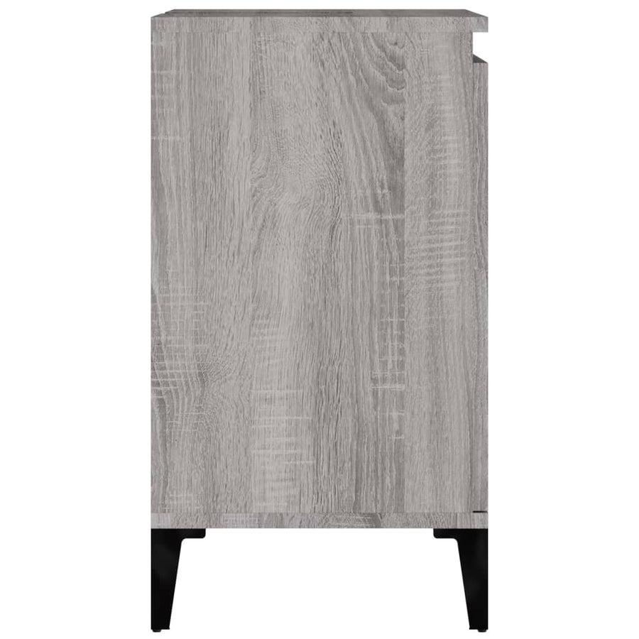 Wastafelkast 58X33X60 Cm Bewerkt Hout Eikenkleurig Grijs sonoma