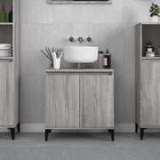 Wastafelkast 58x33x60 cm grijs bewerkt hout