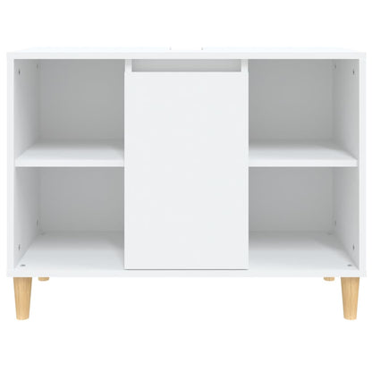 Wastafelkast 80X33X60 Cm Bewerkt Hout Wit
