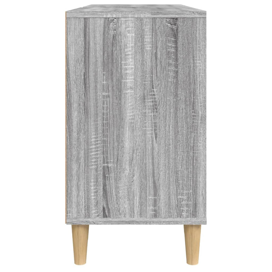 Wastafelkast 80X33X60 Cm Bewerkt Hout Eikenkleurig Grijs sonoma