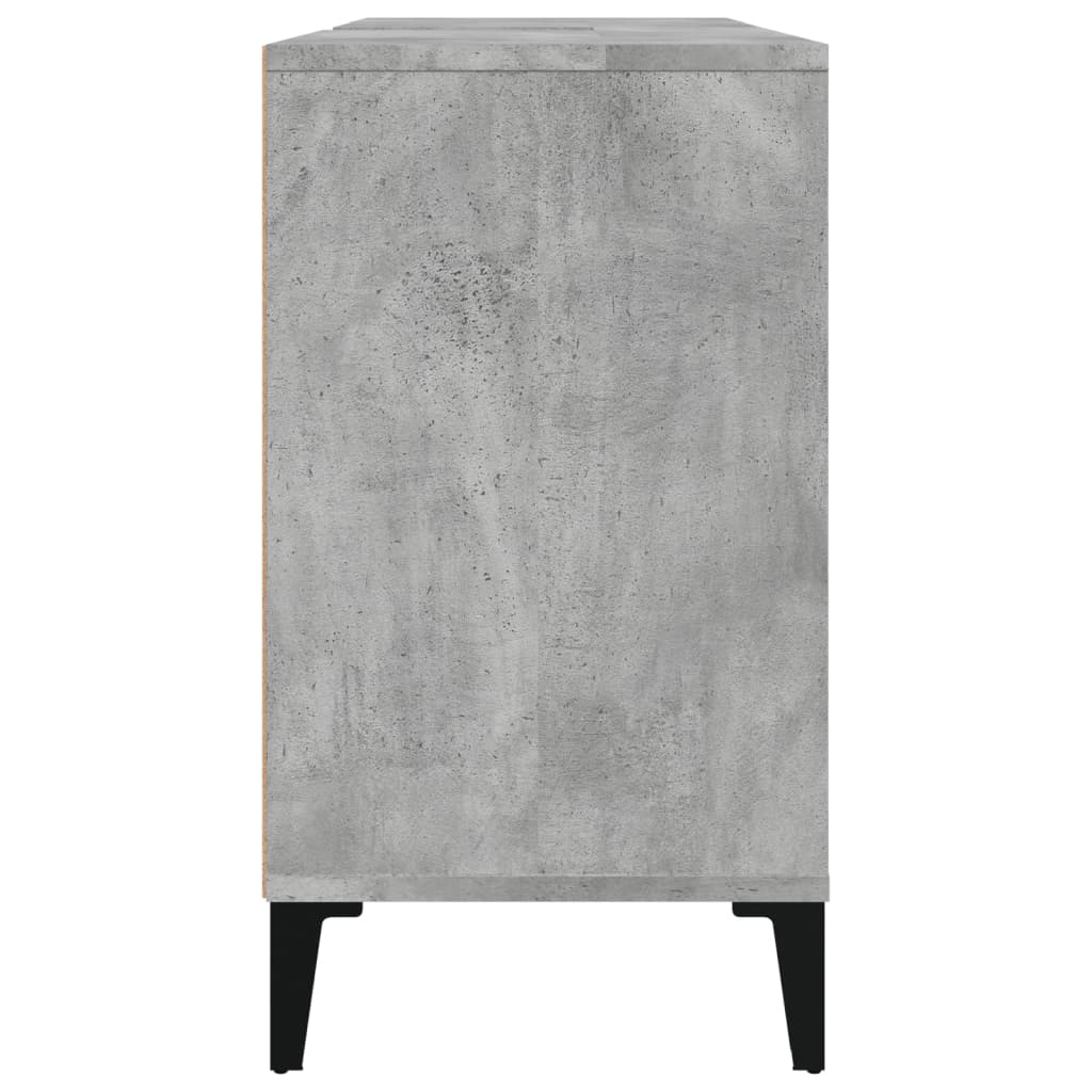 Wastafelkast 80X33X60 Cm Bewerkt Hout Betongrijs