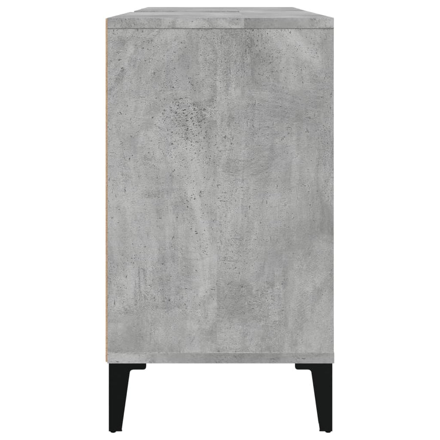 Wastafelkast 80X33X60 Cm Bewerkt Hout Betongrijs