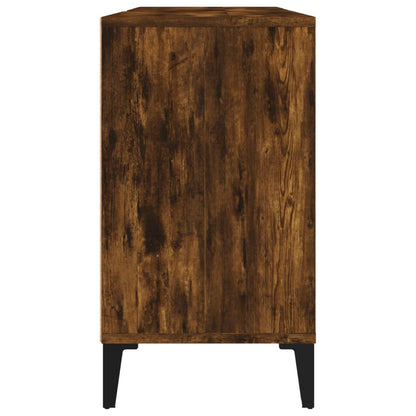 Wastafelkast 80X33X60 Cm Bewerkt Hout Kleurig Gerookt eiken