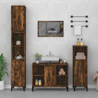 Bathroom Cabinet 80x33x60 cm Engineered Wood Smoked Oak Look