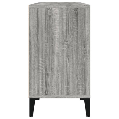 Wastafelkast 80X33X60 Cm Bewerkt Hout Eikenkleurig Grijs sonoma