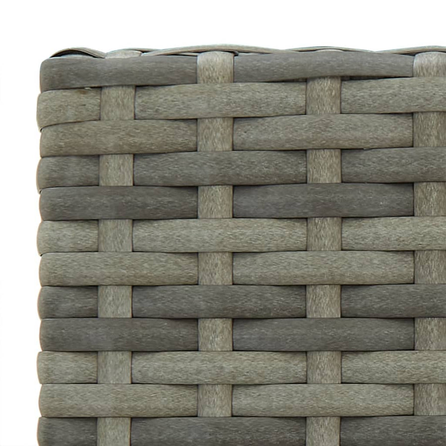 Barkrukken 2 st poly rattan grijs