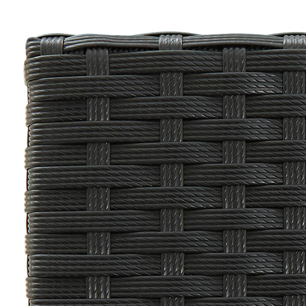 Barkrukken 4 st poly rattan zwart