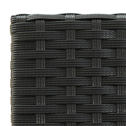 Barkrukken 4 st poly rattan zwart