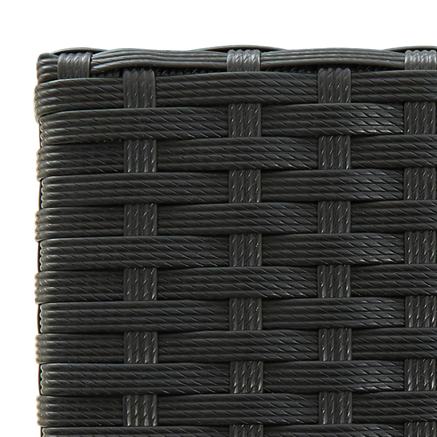 Barkrukken 4 st poly rattan zwart