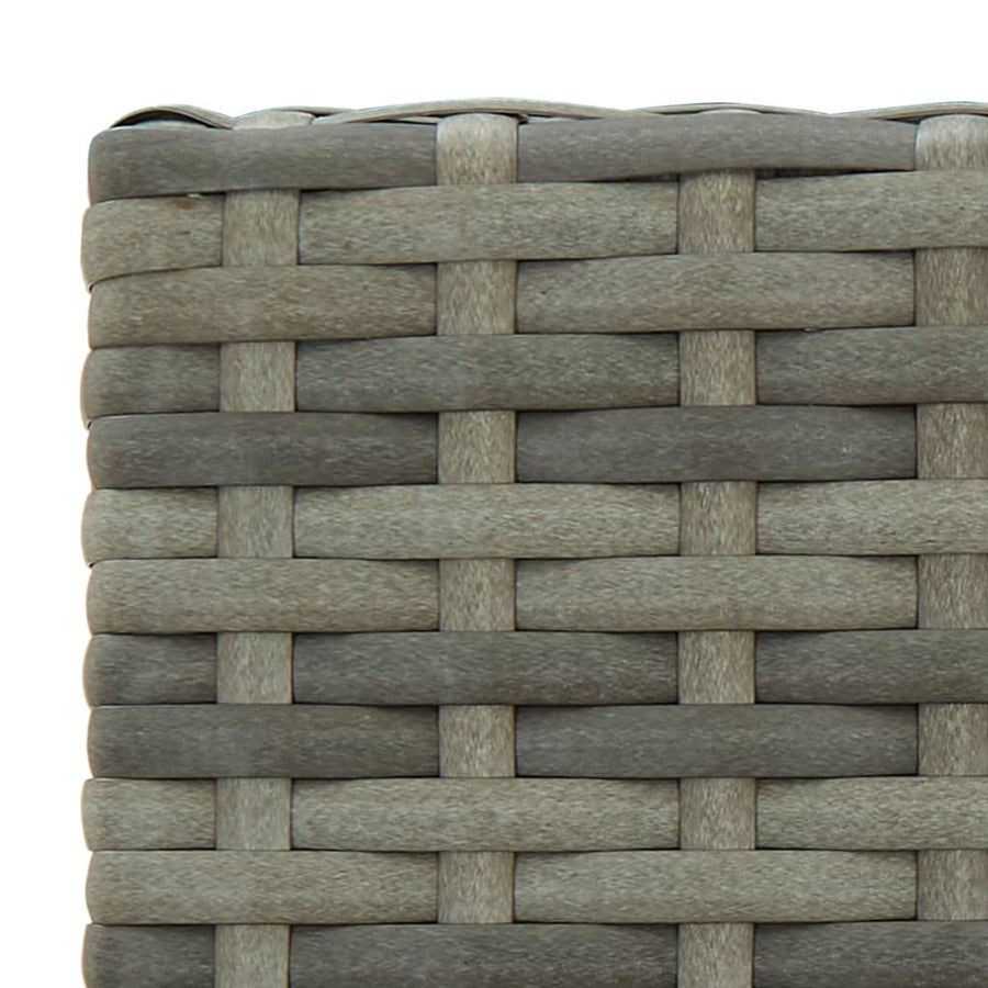 Barkrukken 4 st poly rattan grijs