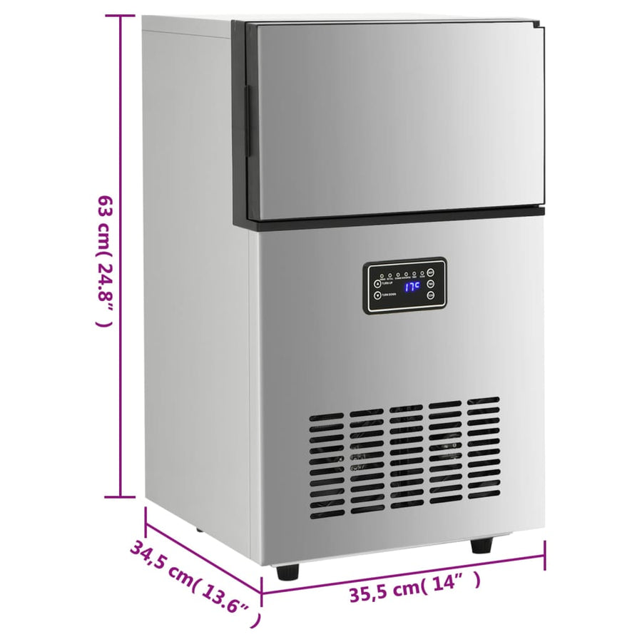 Ijsblokjesmachine 45 Kg / 24 U Zilverkleurig