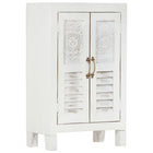 Dressoir massief acaciahout wit 55x30x90 cm