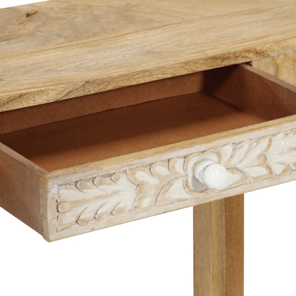 Wandtafel 110x30x75 cm massief gebleekt mangohout