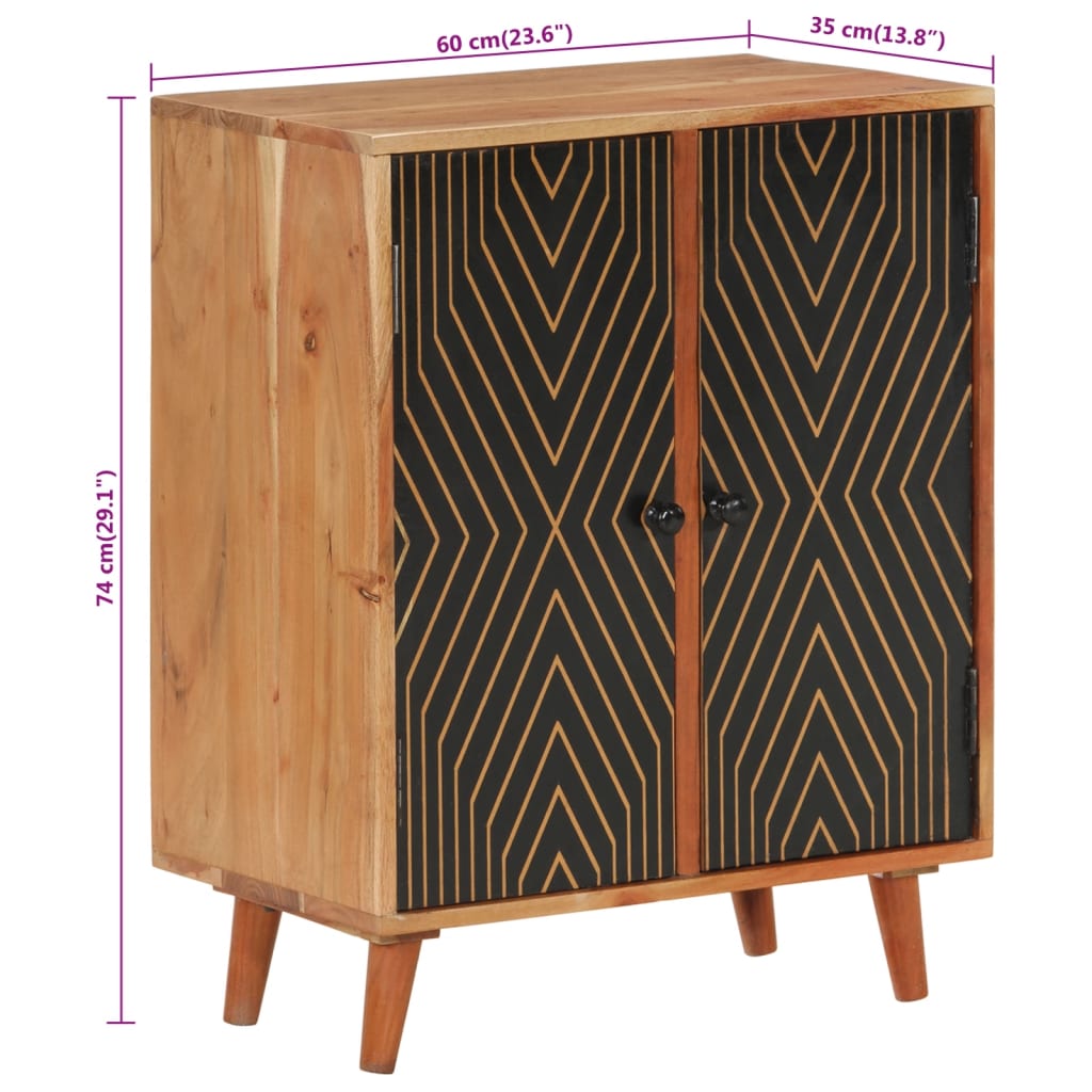 Dressoir 60X35X74 Cm Massief Acaciahout