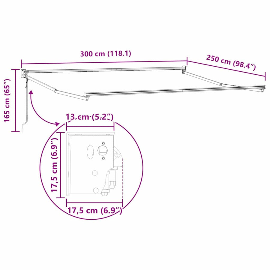 Markies Wit 3 x 2,5 m Metaal