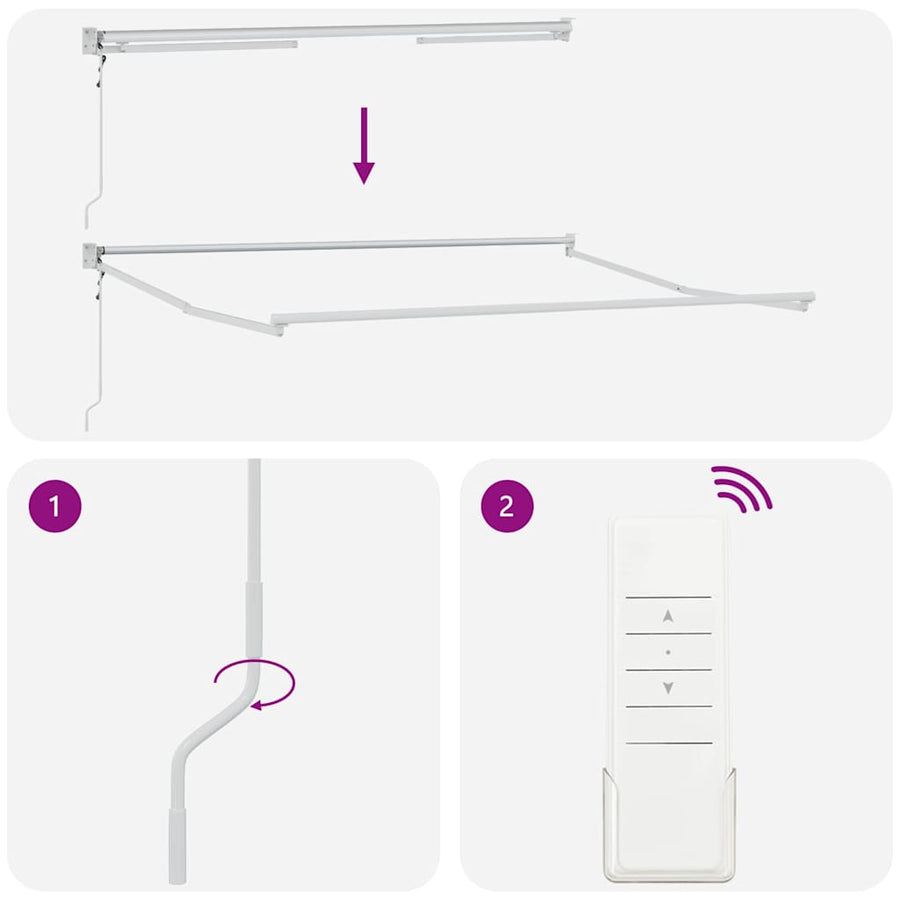 Markies Wit 3,5 x 2,5 m Metaal