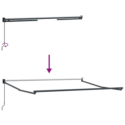 | Inklapbaar Zonnewering Frame | Antraciet 300 x 250 cm Aluminium