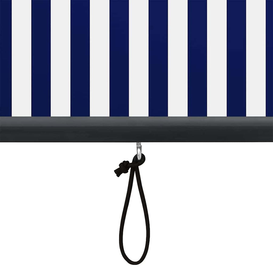 Rolgordijn Blauw en Wit 180 x 250 cm Stof en Aluminium