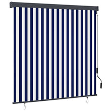Rolgordijn Blauw en Wit 180 x 250 cm Stof en Aluminium