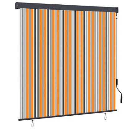 Rolgordijn Geel en Blauw 180 x 250 cm Stof en Aluminium