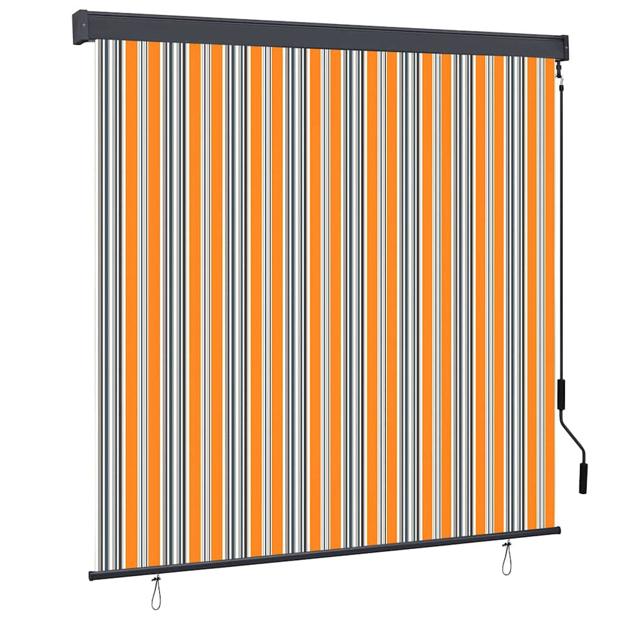 Rolgordijn Geel en Blauw 180 x 250 cm Stof en Aluminium