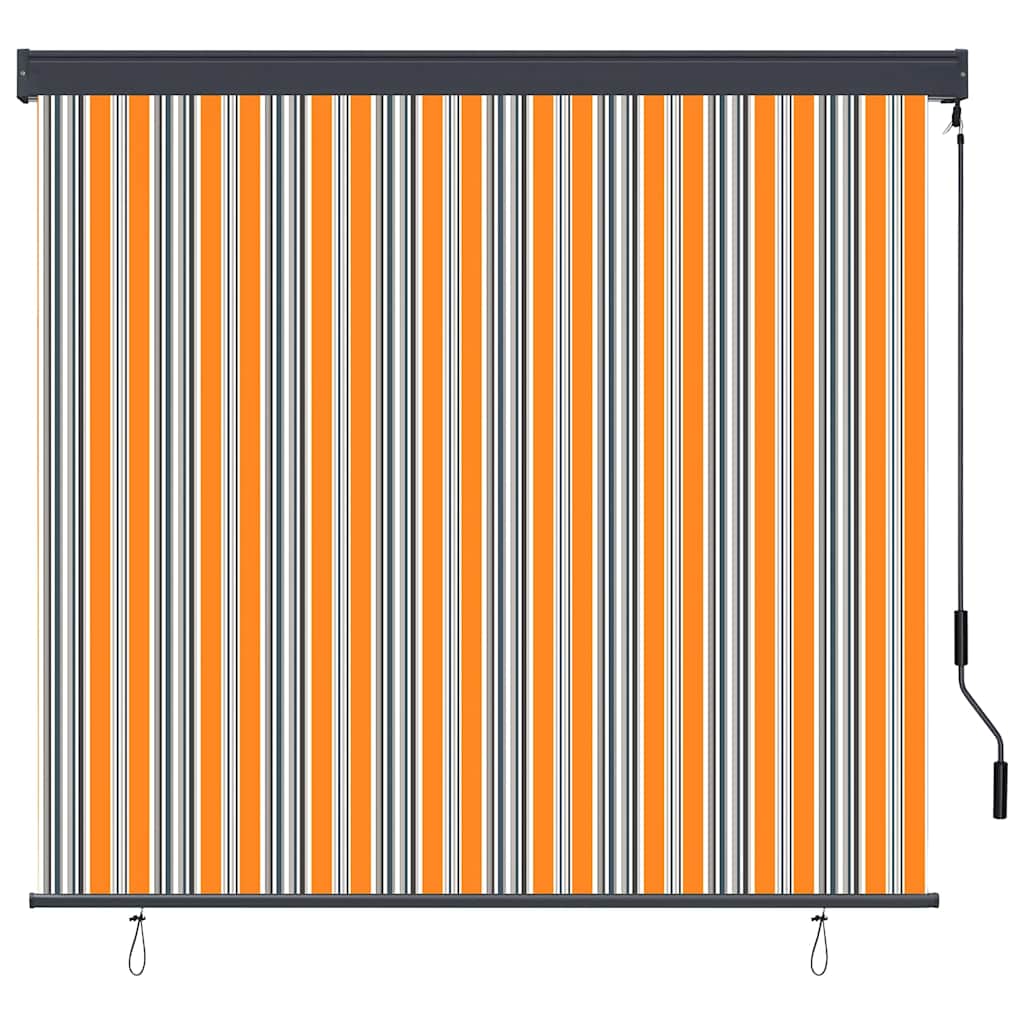 Rolgordijn Geel en Blauw 180 x 250 cm Stof en Aluminium
