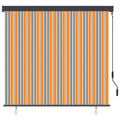 Rolgordijn Geel en Blauw 180 x 250 cm Stof en Aluminium