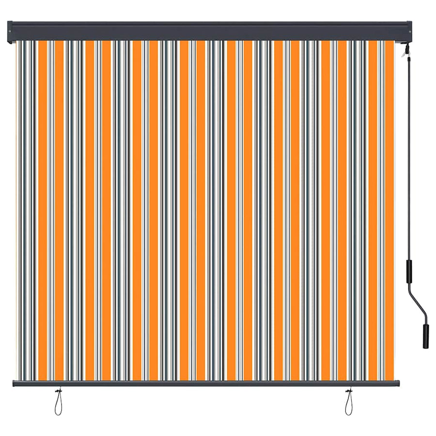 Rolgordijn Geel en Blauw 180 x 250 cm Stof en Aluminium