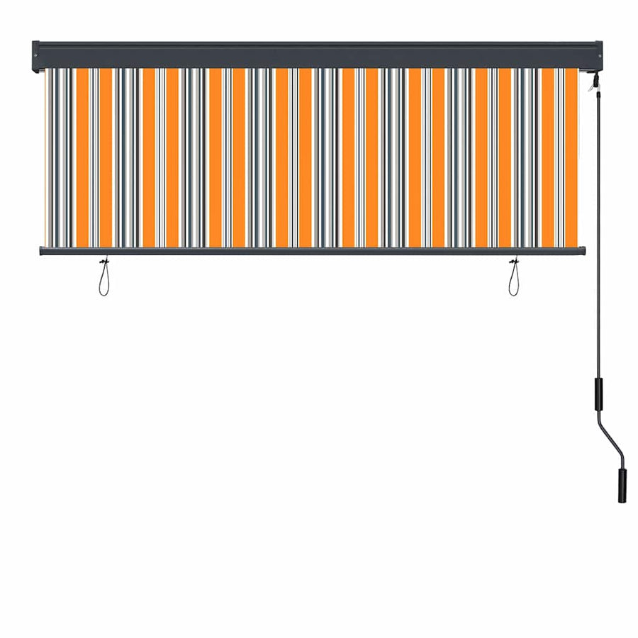 Rolgordijn Geel en Blauw 180 x 250 cm Stof en Aluminium