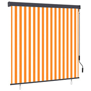 Rolgordijn 180x250 cm wit oranje stof aluminium