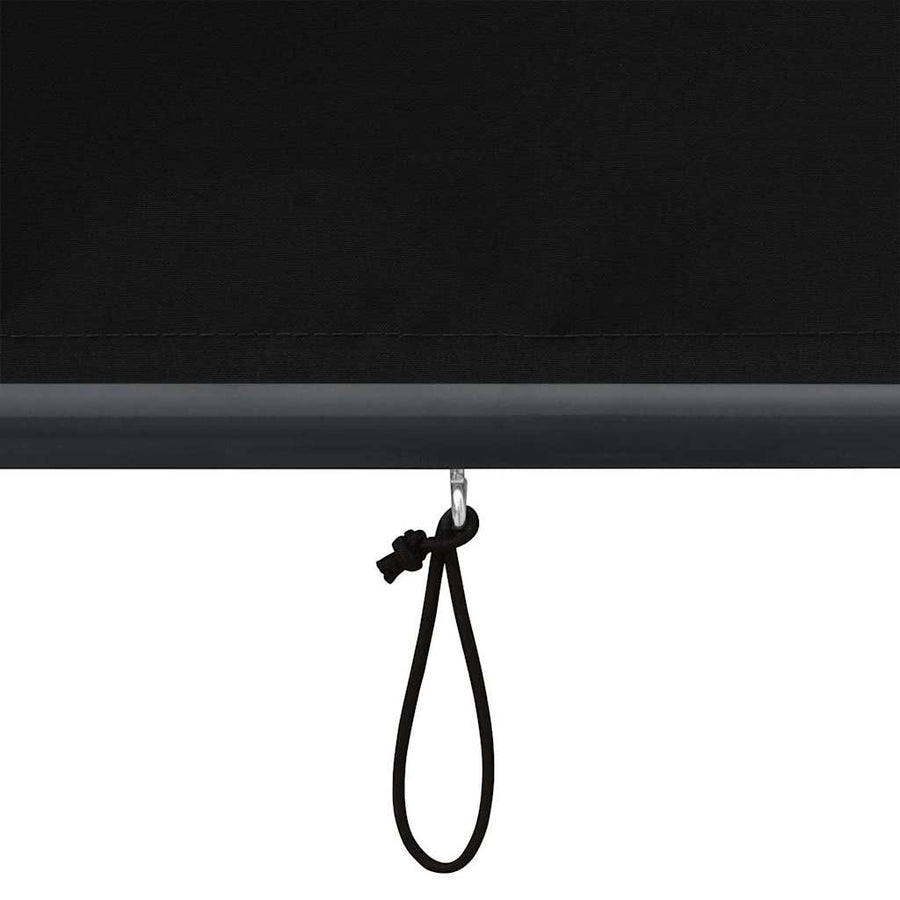 Rolgordijn Gestreept Antraciet 180 x 250 cm Stof en Aluminium