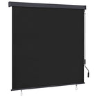 Rolgordijn gestreept antraciet 180x250 cm aluminium